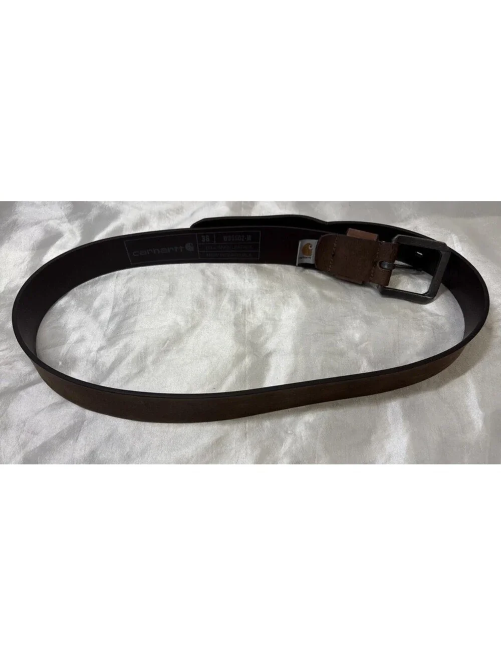 Carhartt Saddle Leather Belt WB5502-M Brown Full Grain Leather Size 36